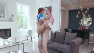 Sexy man obtains pierced by the shemale in the double bed