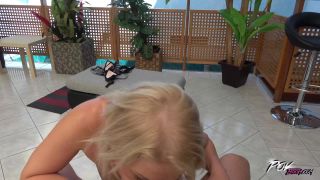 Slutty Angela Doe offers a blowjob to an electrical contractor and fucked tough on her couch