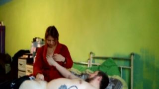 Two little hairy dicks make beautiful redhead Sara delighted