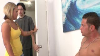 Stunning brunette Aria Rae taking hot shower