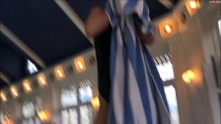 Horny studs take pleasure in perverted orgy celebration with chubby hooker in sauna