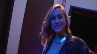 Dick addicted hooker Alysa Space teases two strong dick simultaneously