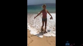 Starved blond shemale Jacqueline Mamu sucks a dick for sticky orgasm