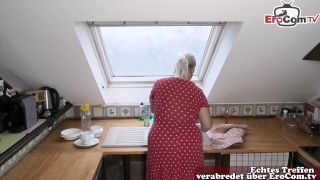 Turned on granny Amelia blowing dick and riding it like a teen