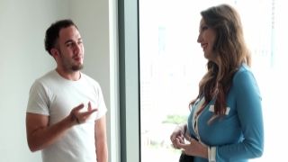 Mouth sprinkling brunette Casey Calvert is making love with elder fan