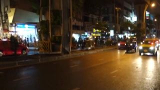 Russian slut Elena Heiress provides blowjob in parking lot